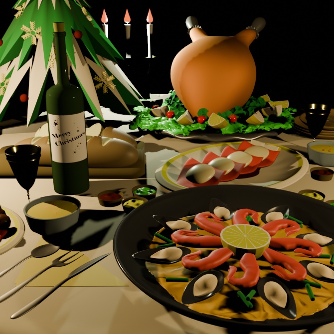 クリスマス テーブルセット