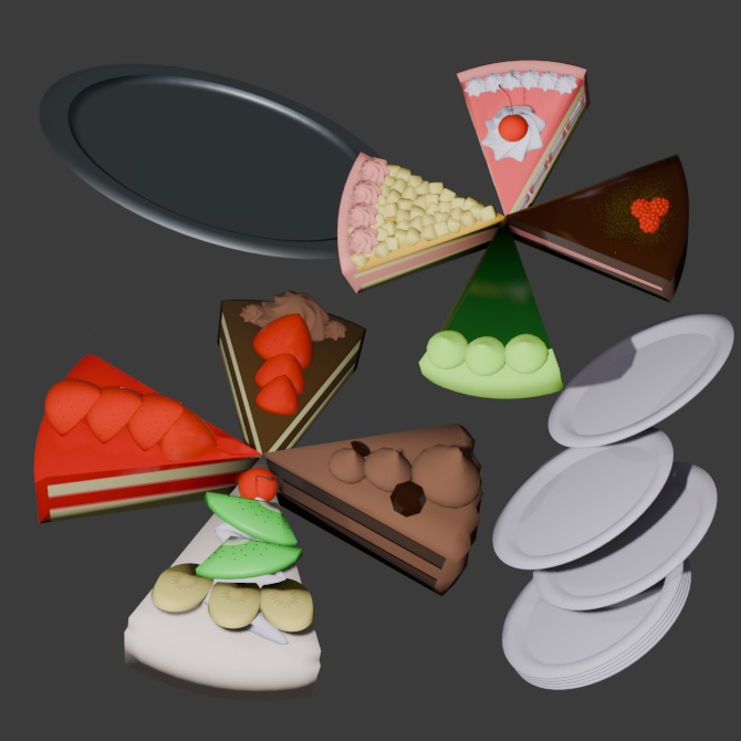 カットケーキセット 8種