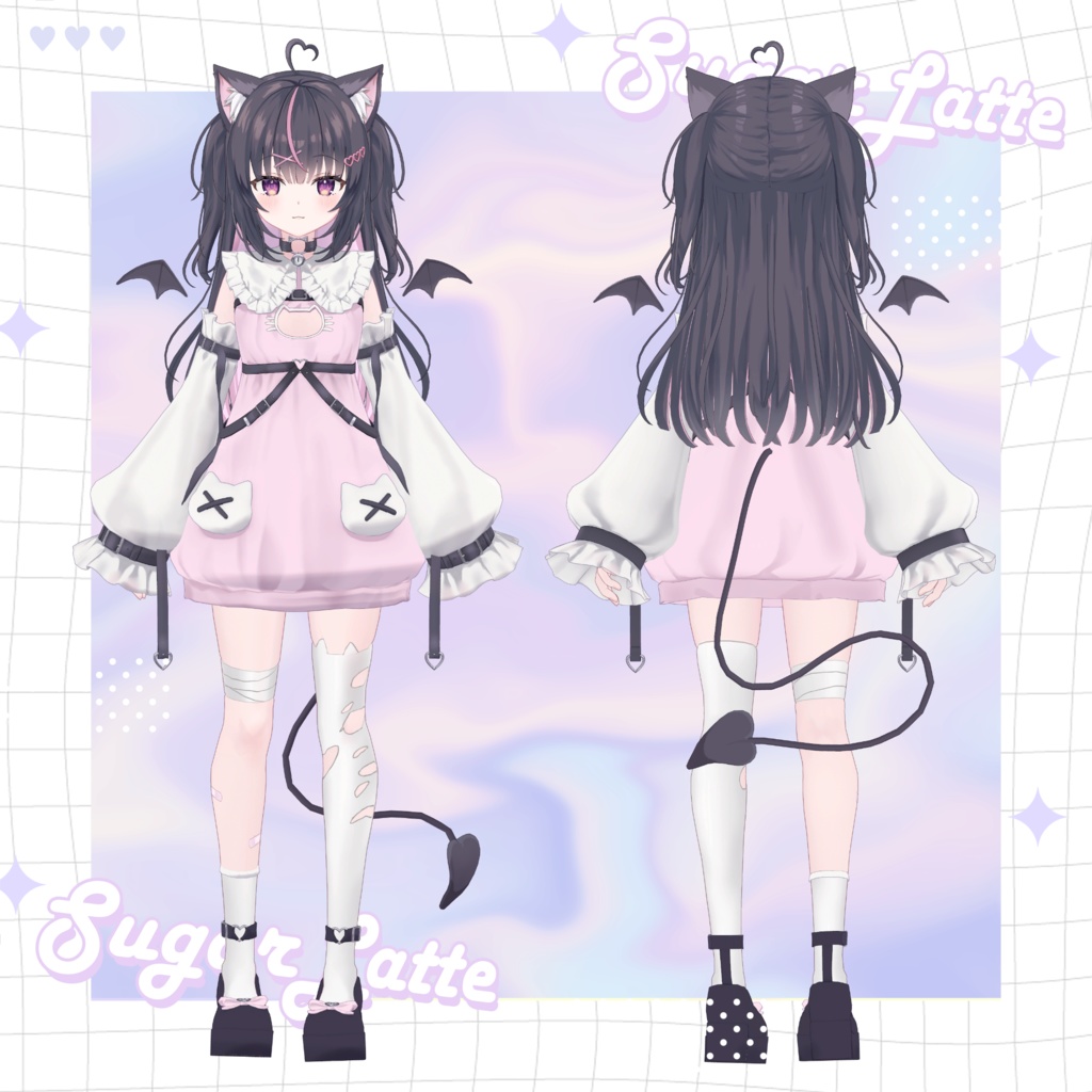 【オリジナル3Dモデル】みるくらて&しゅがーらて