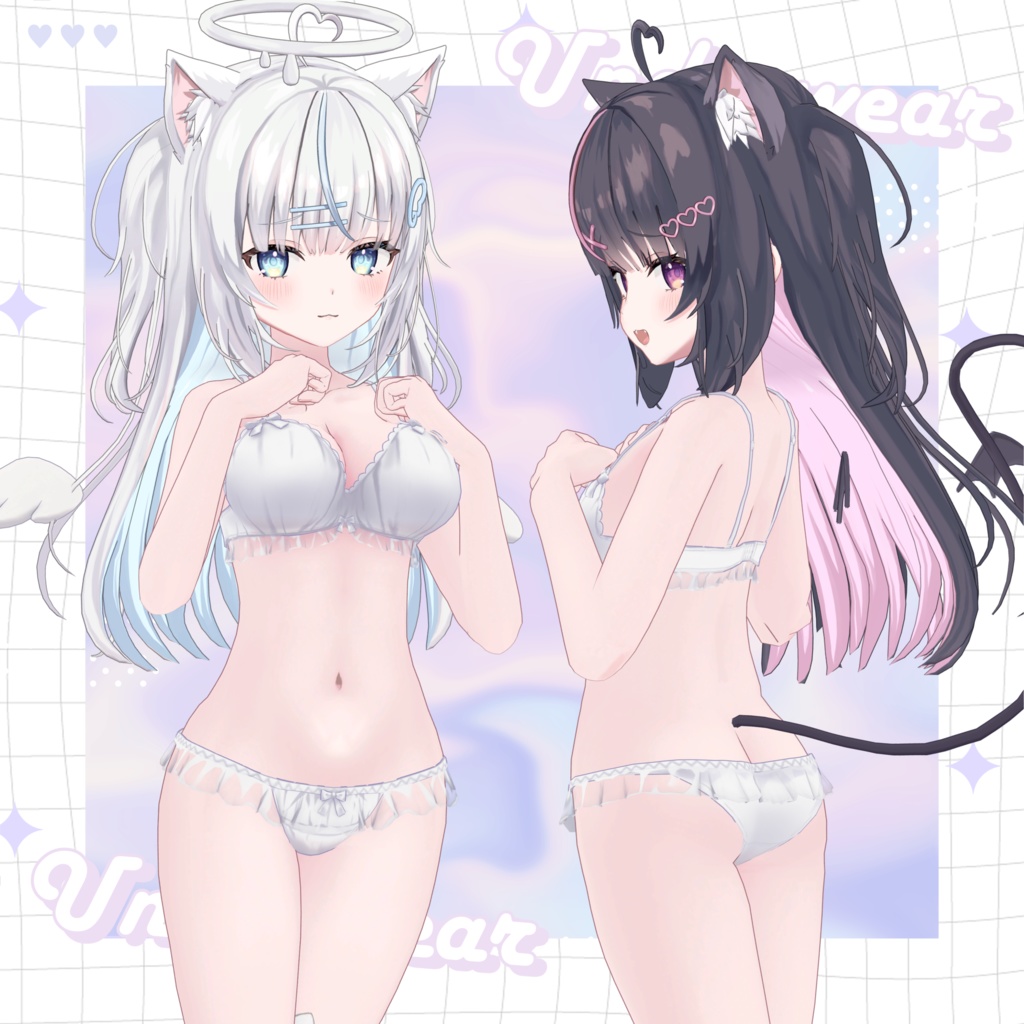 【オリジナル3Dモデル】みるくらて&しゅがーらて