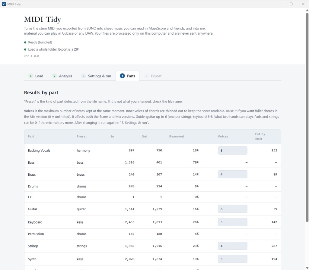 MIDI Tidy (Free Trial) — Turn SUNO MIDI into playable sheet music and DAW-ready tracks