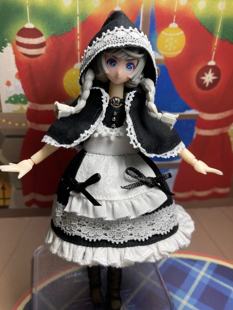 黒ずきんちゃん (黒)ポンチョセット ショート丈