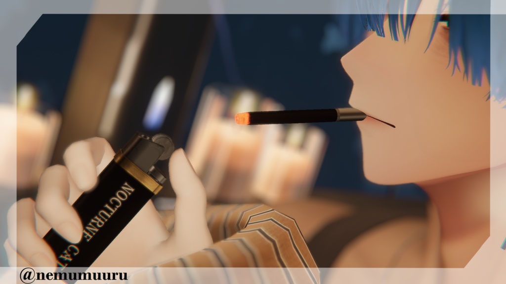 【さたにあ式タバコ対応テクスチャ】Nocturne Cat