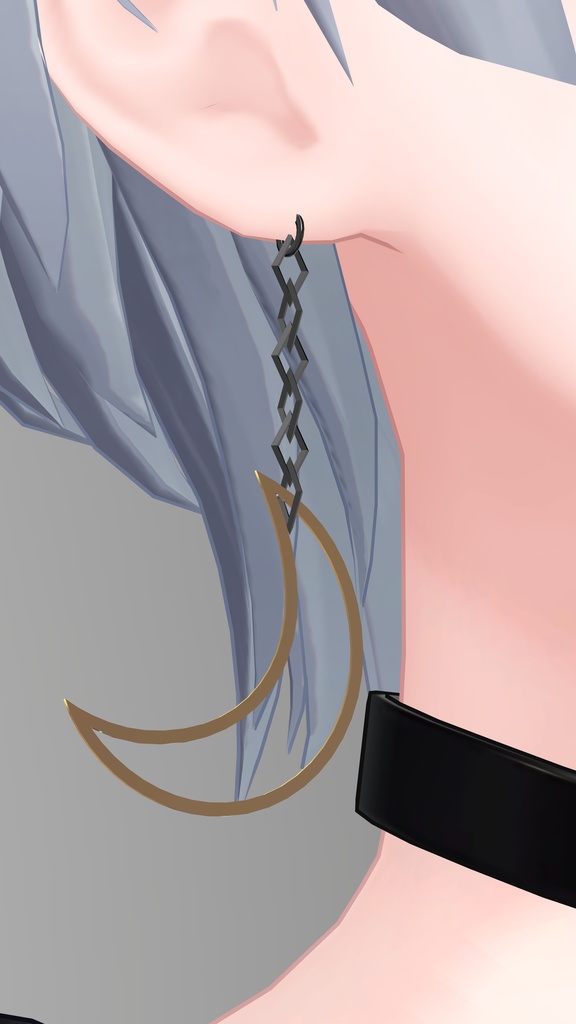 キュートなオバケヘアピン&クレセントピアス【支援版オマケあり】