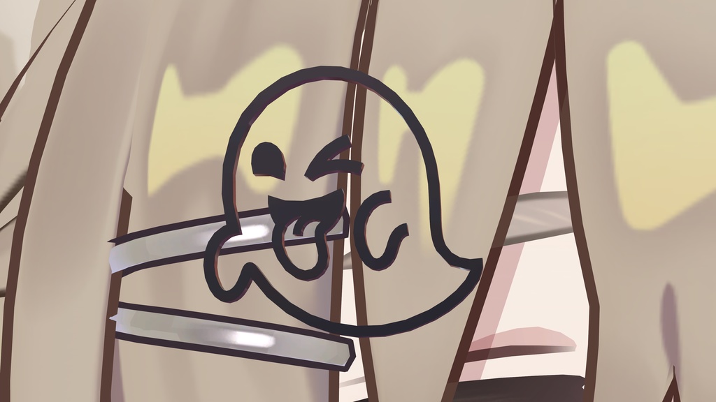 キュートなオバケヘアピン&クレセントピアス【支援版オマケあり】