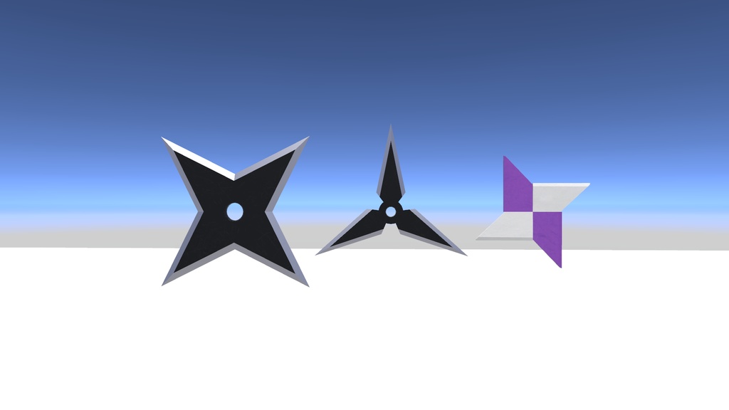 【VRChat/Unity】手裏剣 / Shuriken(ninja star)