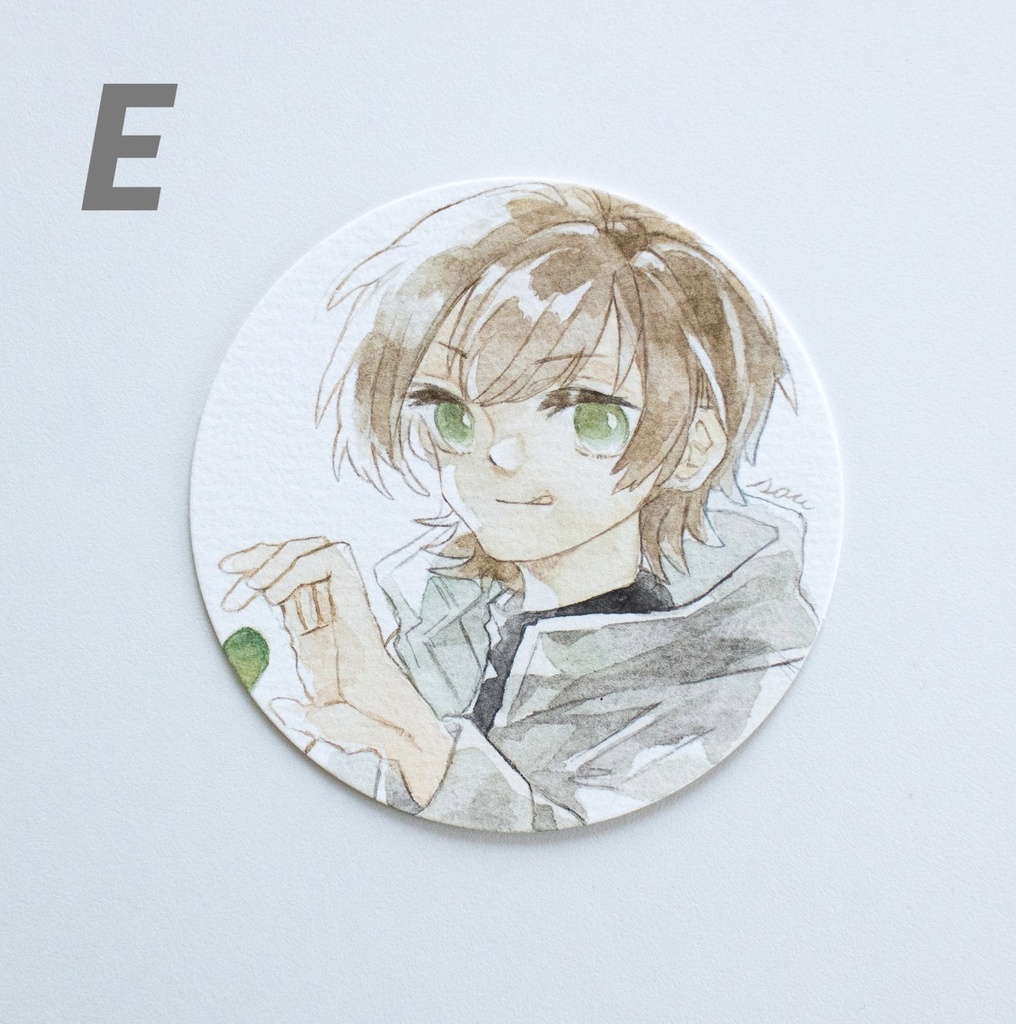 原画:水彩円形イラスト90×90mm(2024.06)