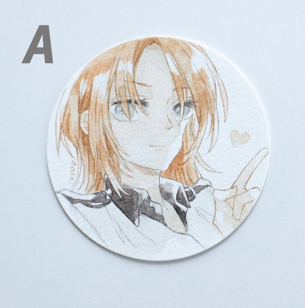 原画:水彩円形イラスト90×90mm(2024.06)