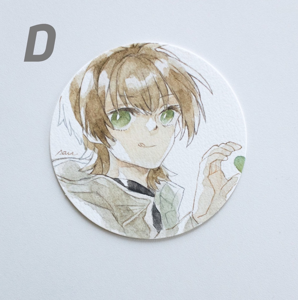 原画:水彩円形イラスト90×90mm(2024.06)