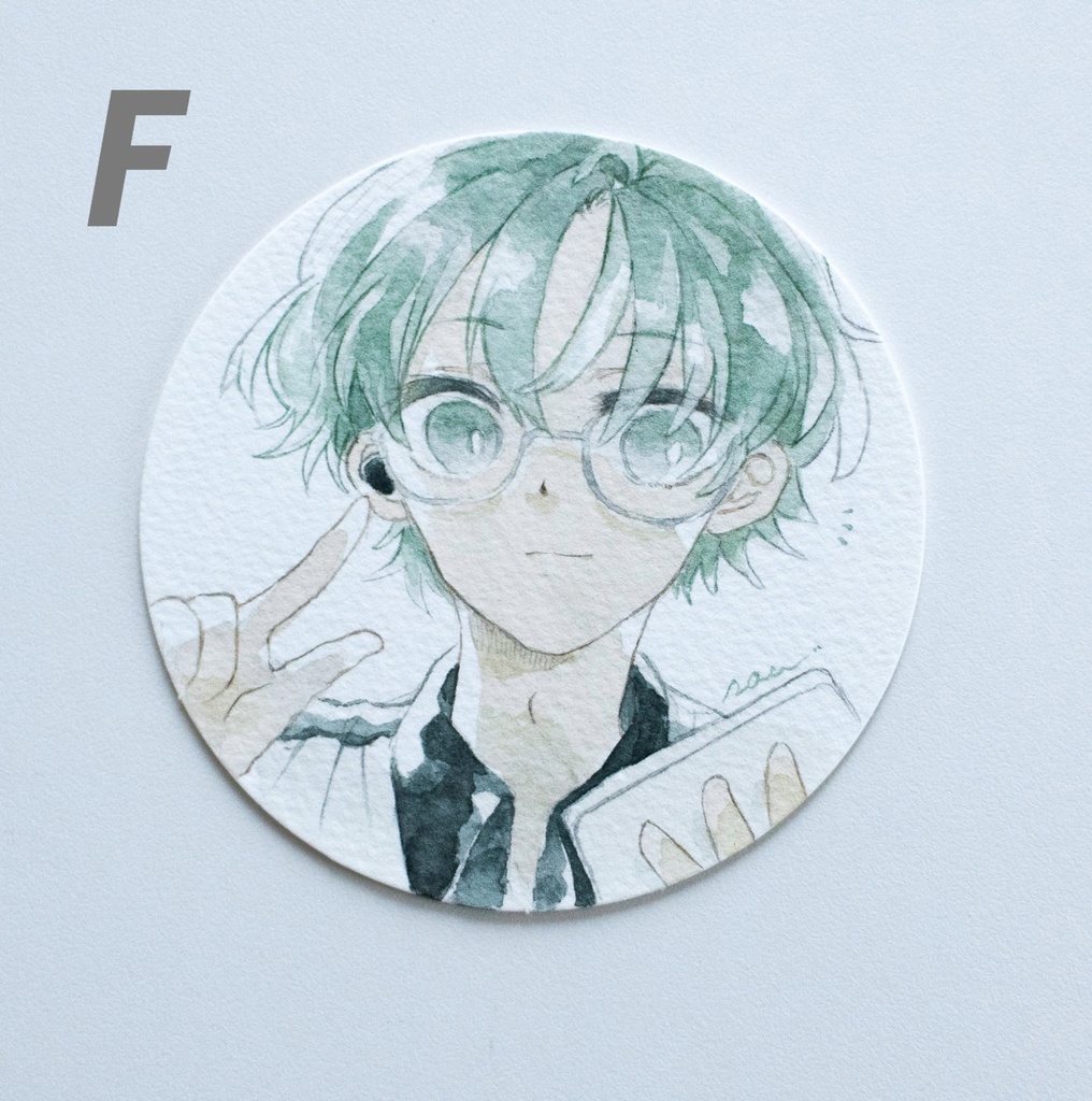 原画:水彩円形イラスト90×90mm(2024.06)