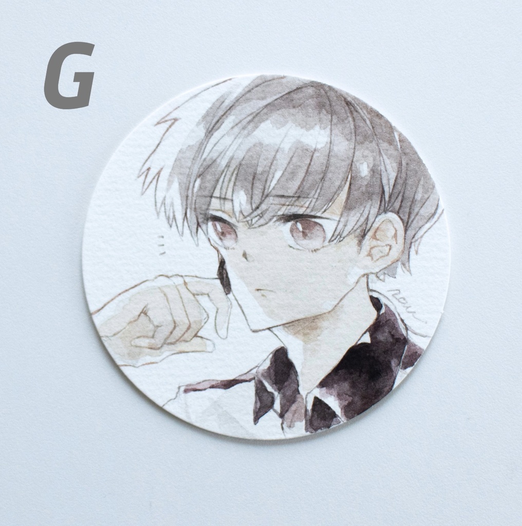 原画:水彩円形イラスト90×90mm(2024.06)