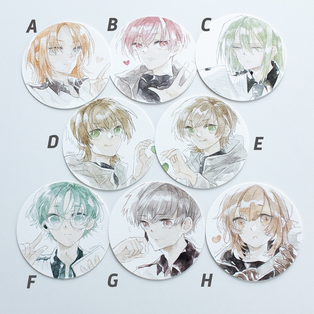 原画：水彩円形イラスト90×90mm(2024.06)