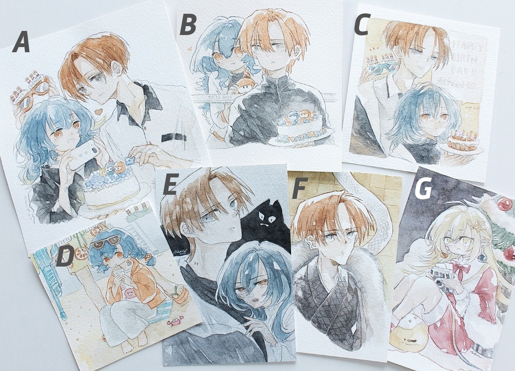 原画：水彩小作品[未額装] (2024.3~2025.7)