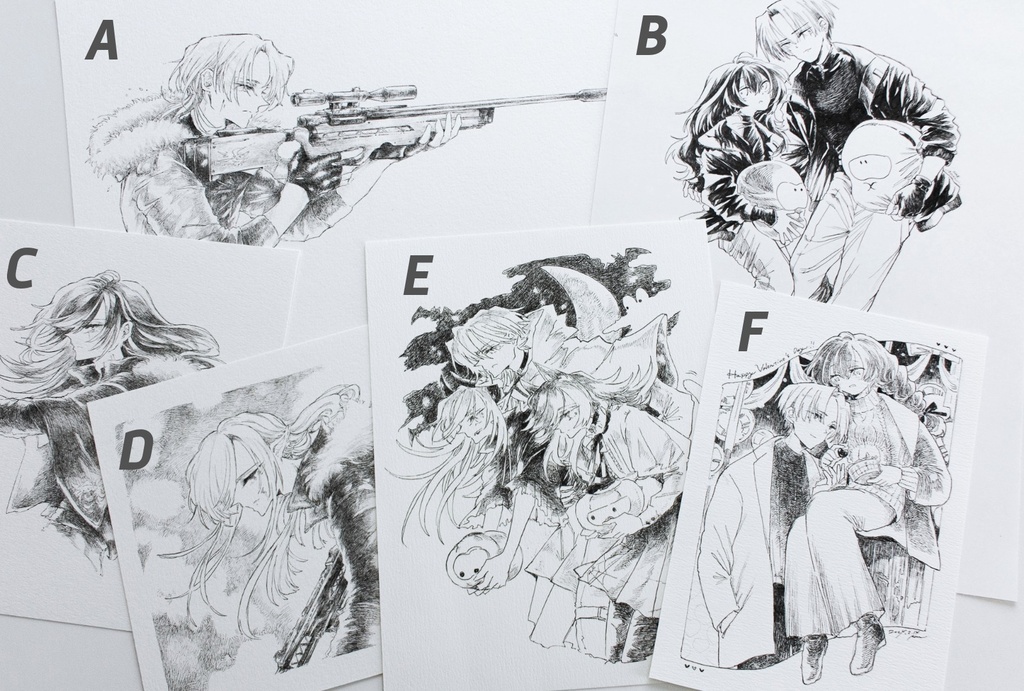 原画：ペン画イラスト[未額装](2022-2025)