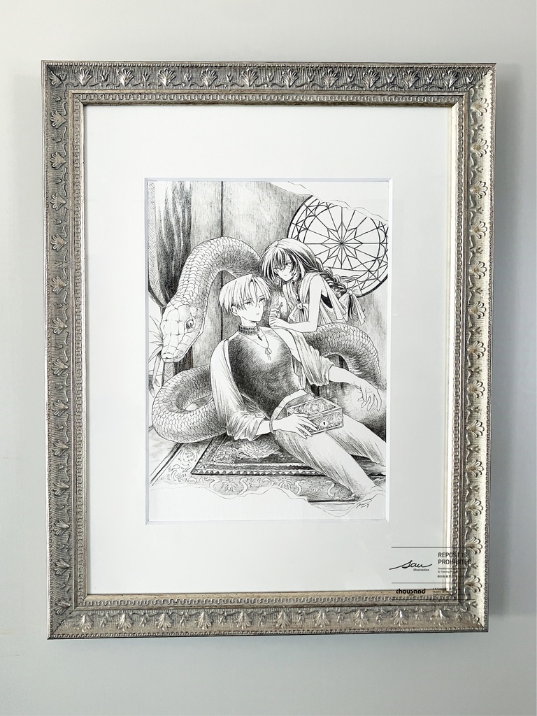 額装作品「鍵の番人」