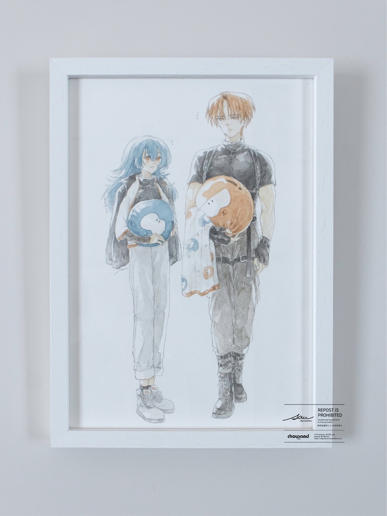 額装作品「ゆるりオフモード」