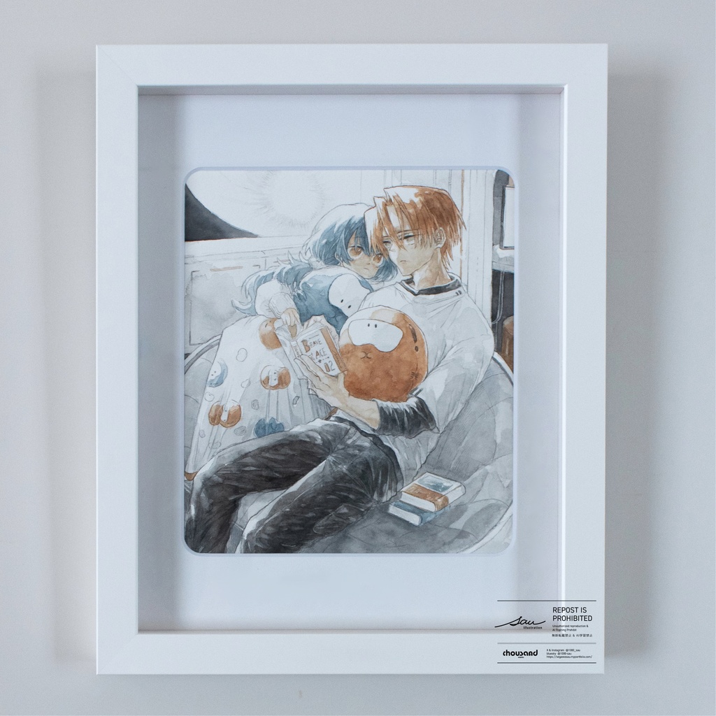 額装作品「となりでいつまでも」