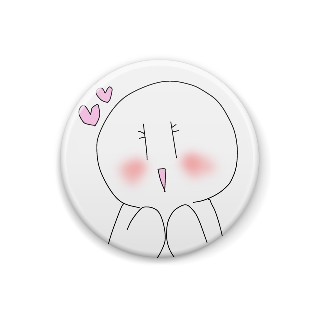 白玉子の缶バッジ