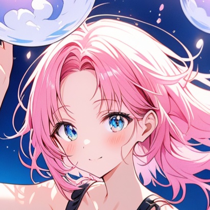 ピンクの髪をなびかせる深海少女