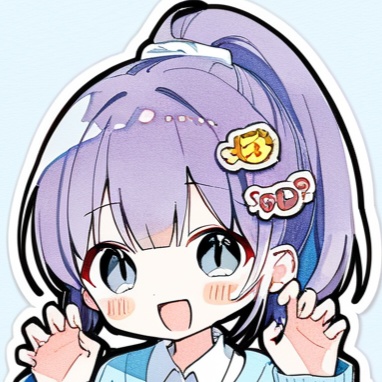 ステッカー風紫髪少女「ガオー！」