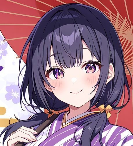 大正ロマンな黒髪少女