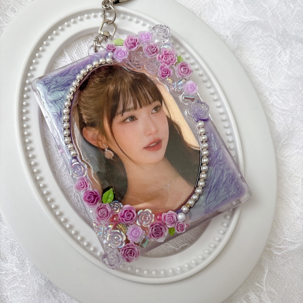 トレカケース 硬質トレカデコ ゴシック キラキラ キーホルダー