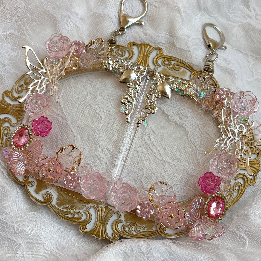 送料込み♡ トレカケースデコ セット販売 可愛い ゴシック ピンク