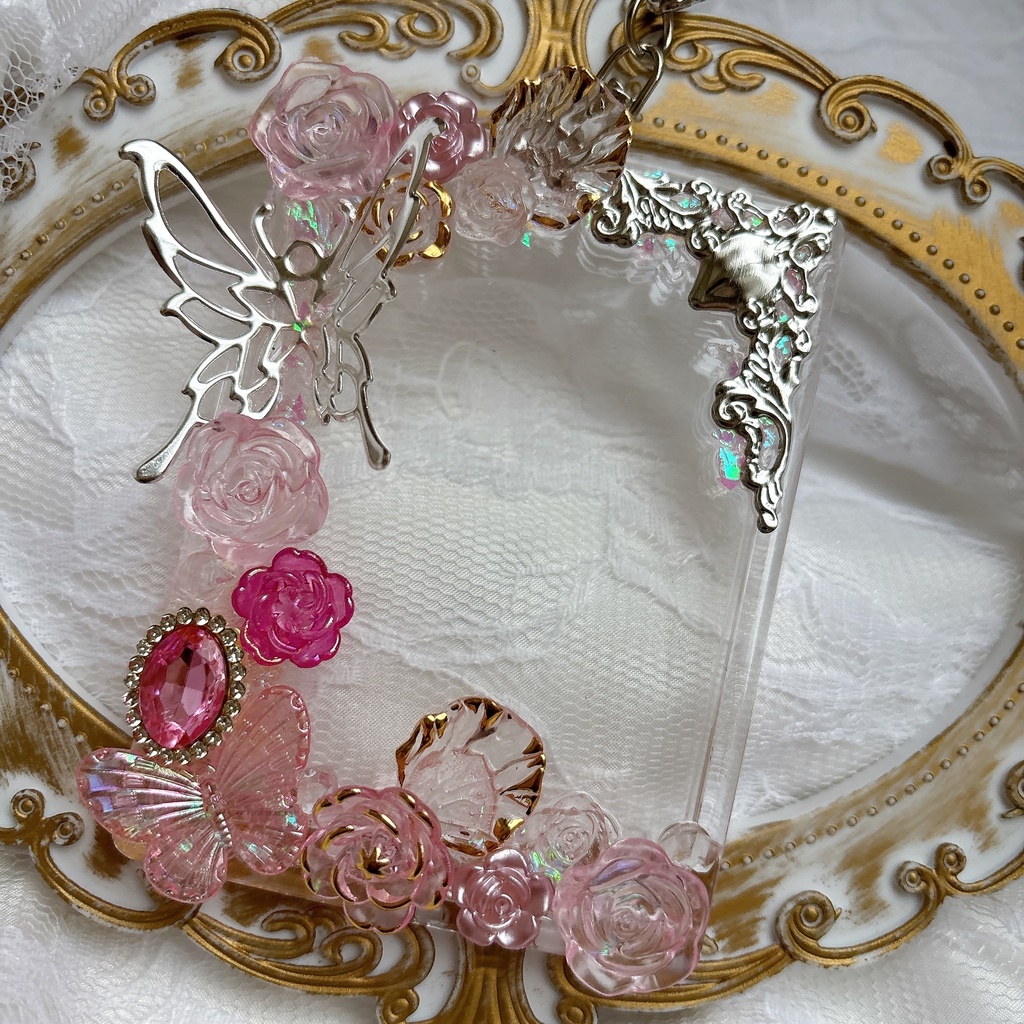 送料込み♡ トレカケースデコ セット販売 可愛い ゴシック ピンク