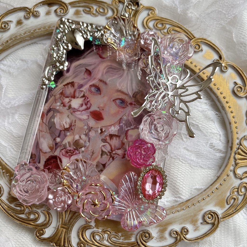 送料込み♡ トレカケースデコ セット販売 可愛い ゴシック ピンク