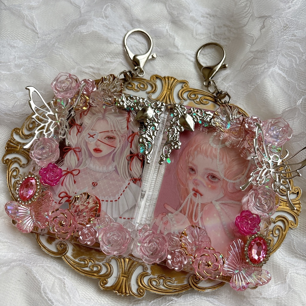 送料込み♡  トレカケースデコ  セット販売  可愛い  ゴシック  ピンク