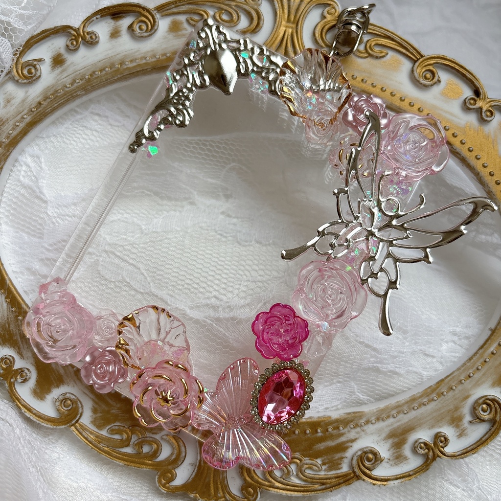 送料込み♡ トレカケースデコ セット販売 可愛い ゴシック ピンク