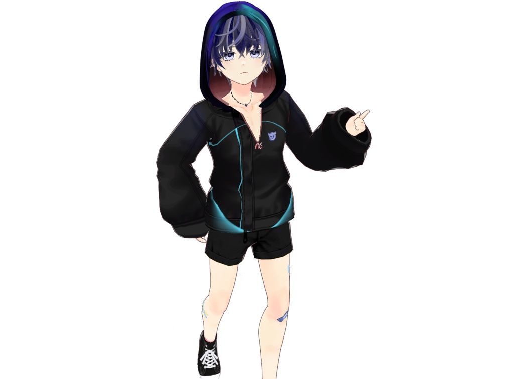 オリジナル3Dモデル【無料版有-vroid正式版】【VRoid3Dモデル】マントの男