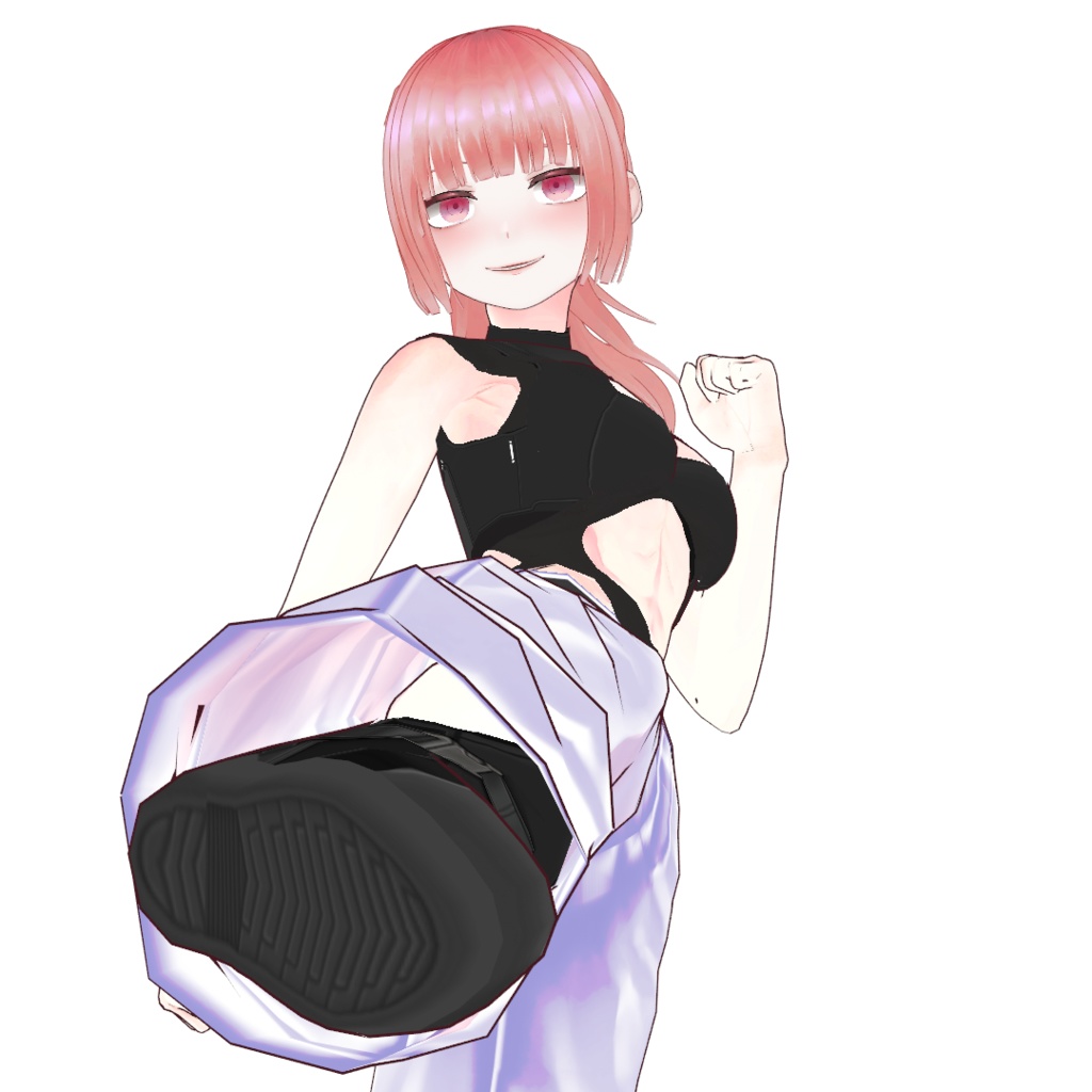 オリジナル3Dモデル【無料版有-vroid正式版】【VRoid3Dモデル】ヤンデレ粉髮女子