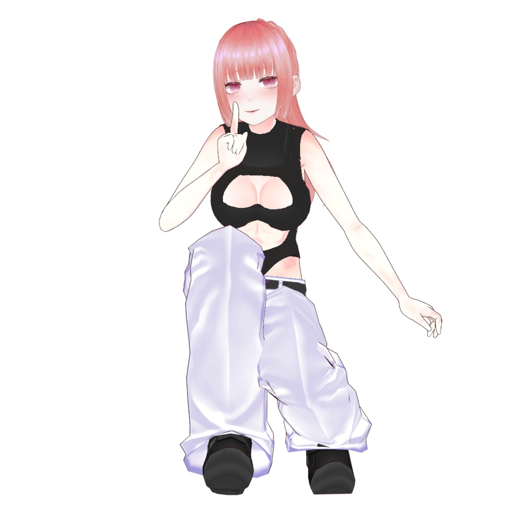 オリジナル3Dモデル【無料版有-vroid正式版】【VRoid3Dモデル】ヤンデレ粉髮女子