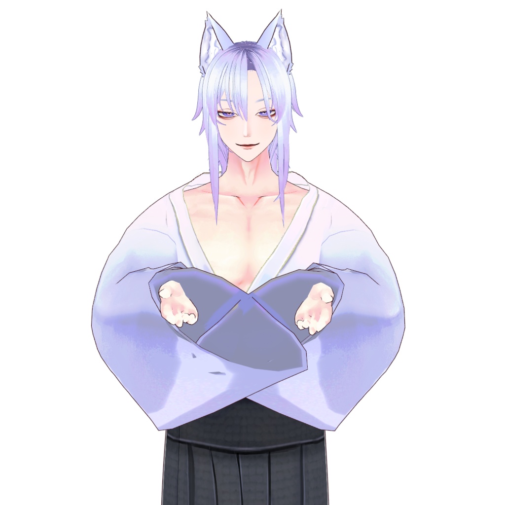 オリジナル3Dモデル【無料版有-vroid正式版】【VRoid3Dモデル】狐男の子