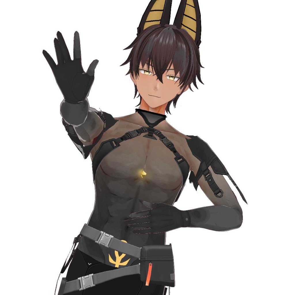 オリジナル3Dモデル【無料版有-vroid正式版】【VRoid3Dモデル】spy_アヌビス_Anubis