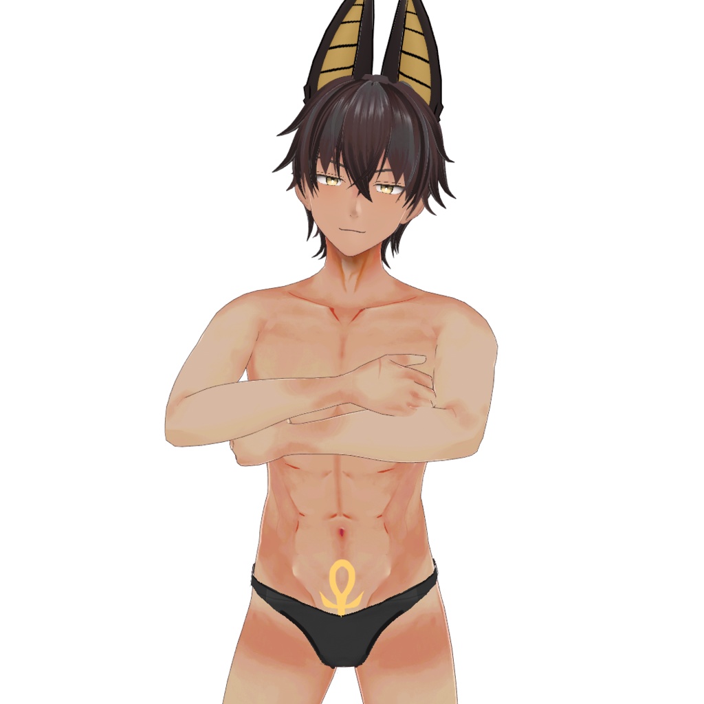 オリジナル3Dモデル【無料版有-vroid正式版】【VRoid3Dモデル】spy_アヌビス_Anubis