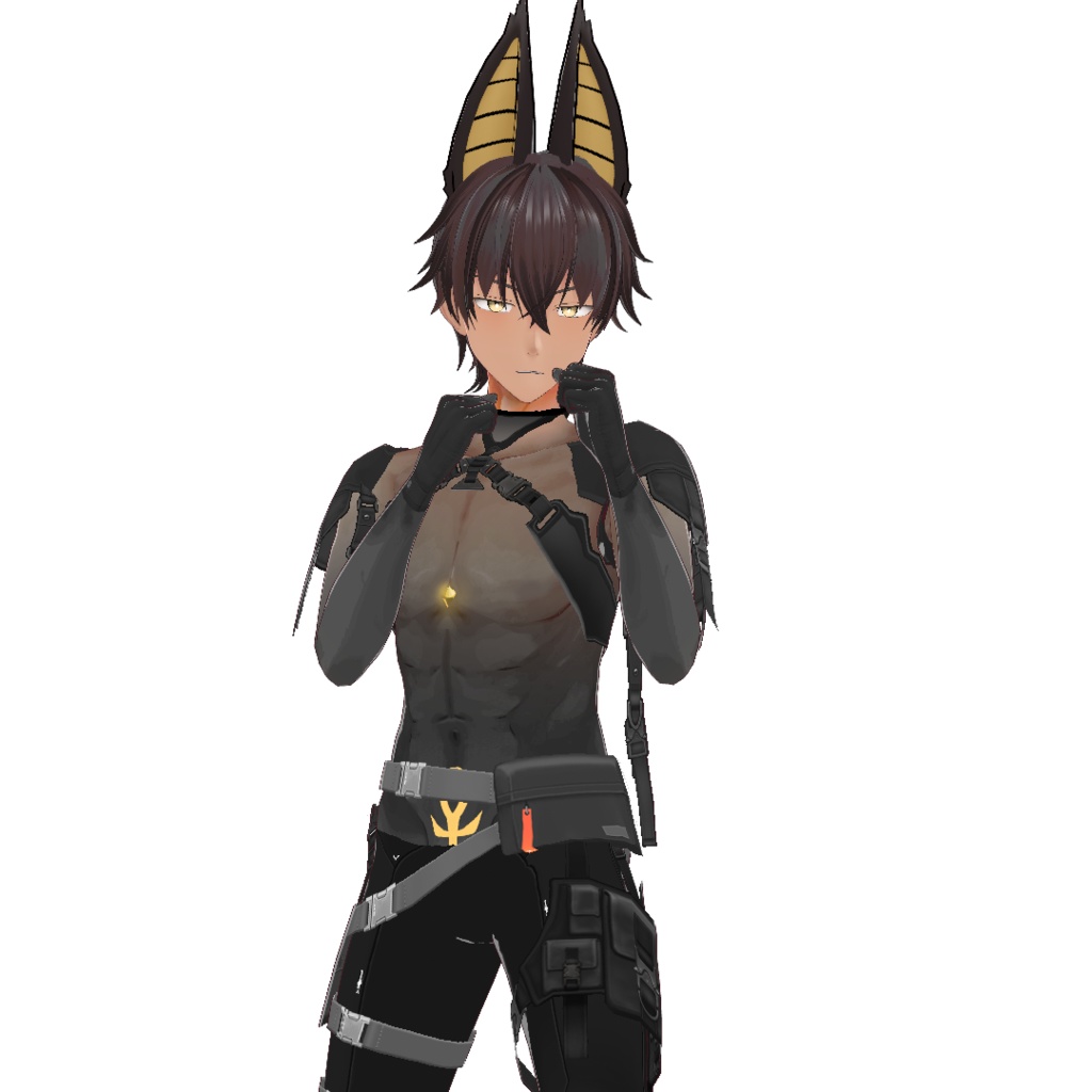 オリジナル3Dモデル【無料版有-vroid正式版】【VRoid3Dモデル】spy_アヌビス_Anubis