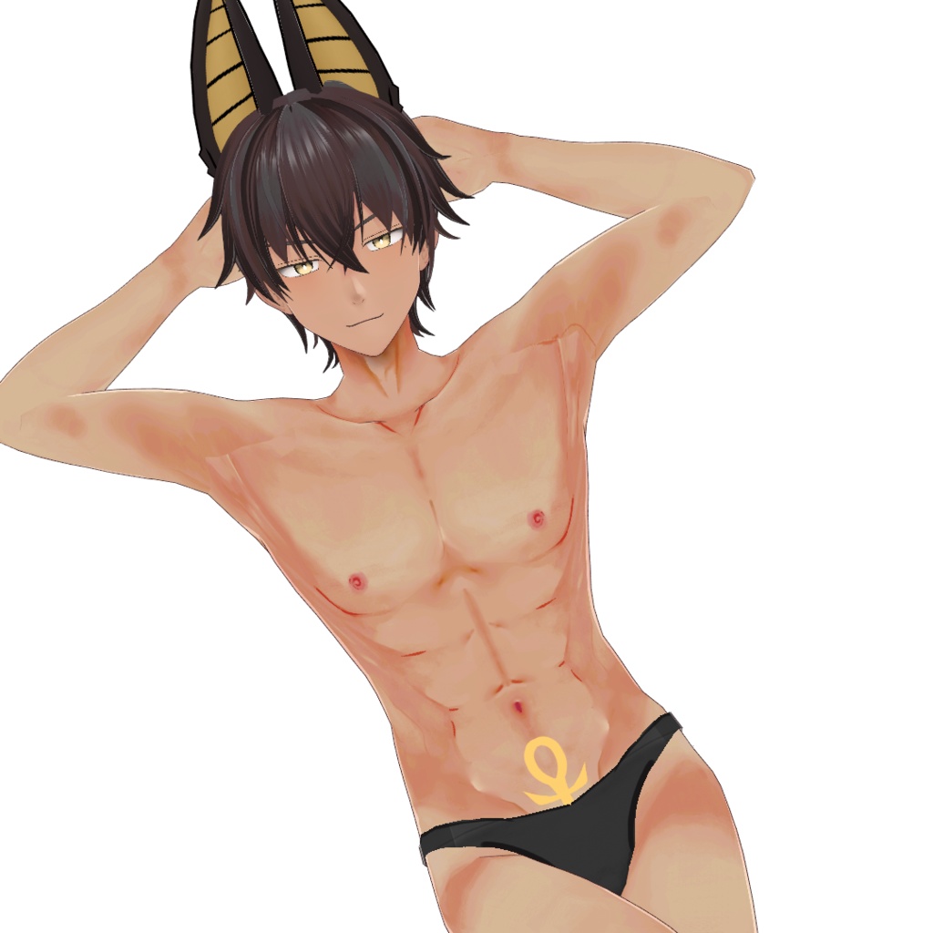 オリジナル3Dモデル【無料版有-vroid正式版】【VRoid3Dモデル】spy_アヌビス_Anubis