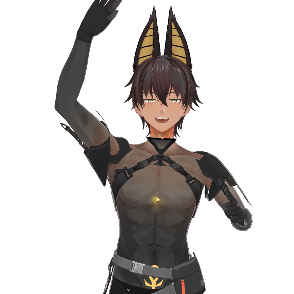 オリジナル3Dモデル【無料版有-vroid正式版】【VRoid3Dモデル】spy_アヌビス_Anubis