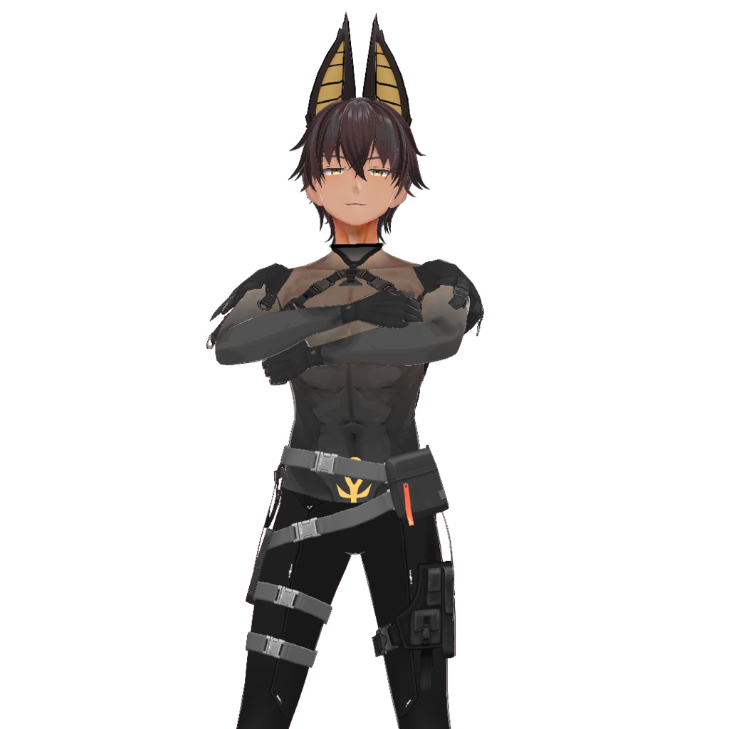 オリジナル3Dモデル【無料版有-vroid正式版】【VRoid3Dモデル】spy_アヌビス_Anubis