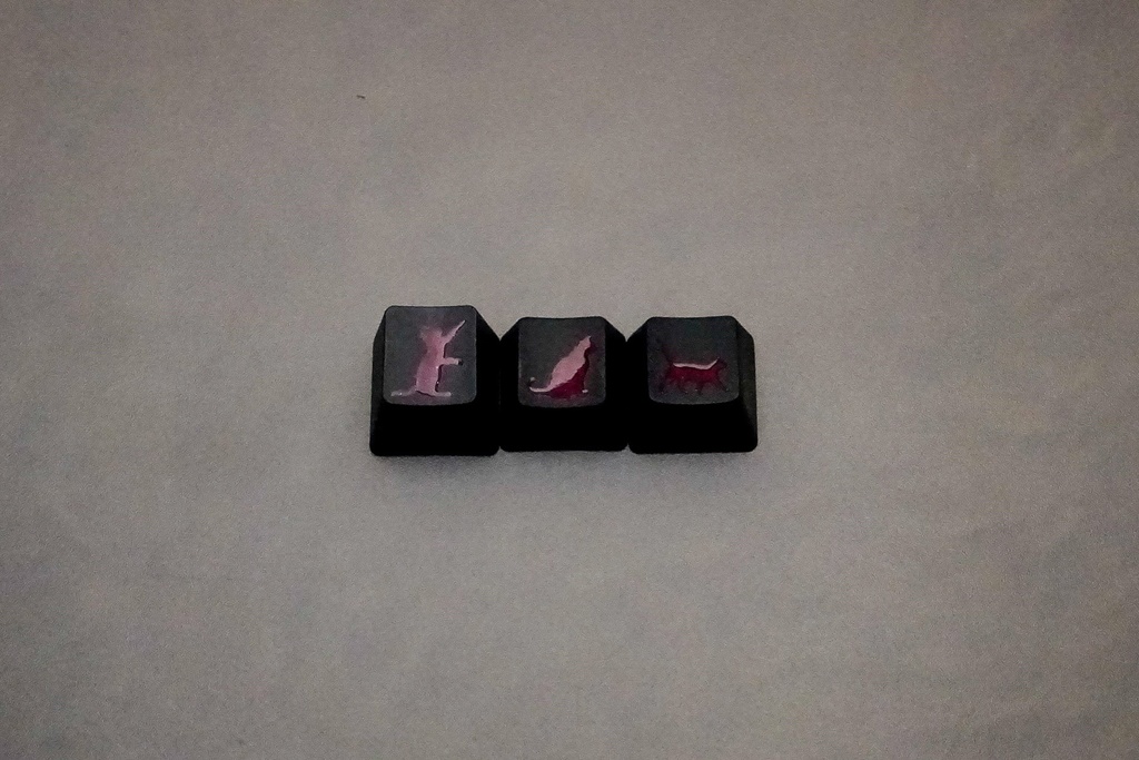 ねこキーキャップ 【ルビー】