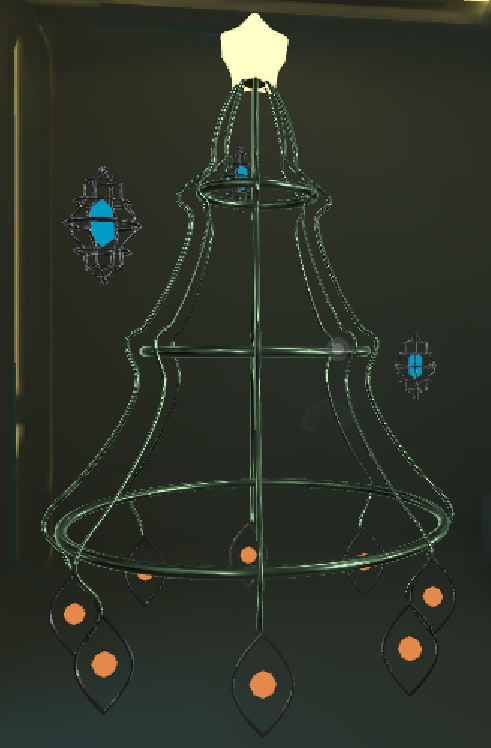 メタリックなクリスマスツリー