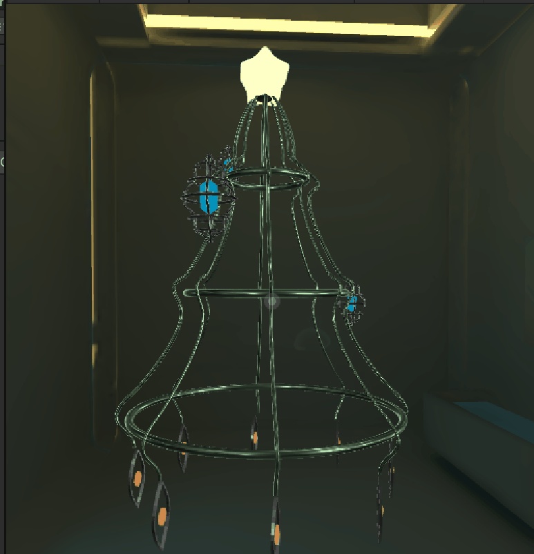 メタリックなクリスマスツリー