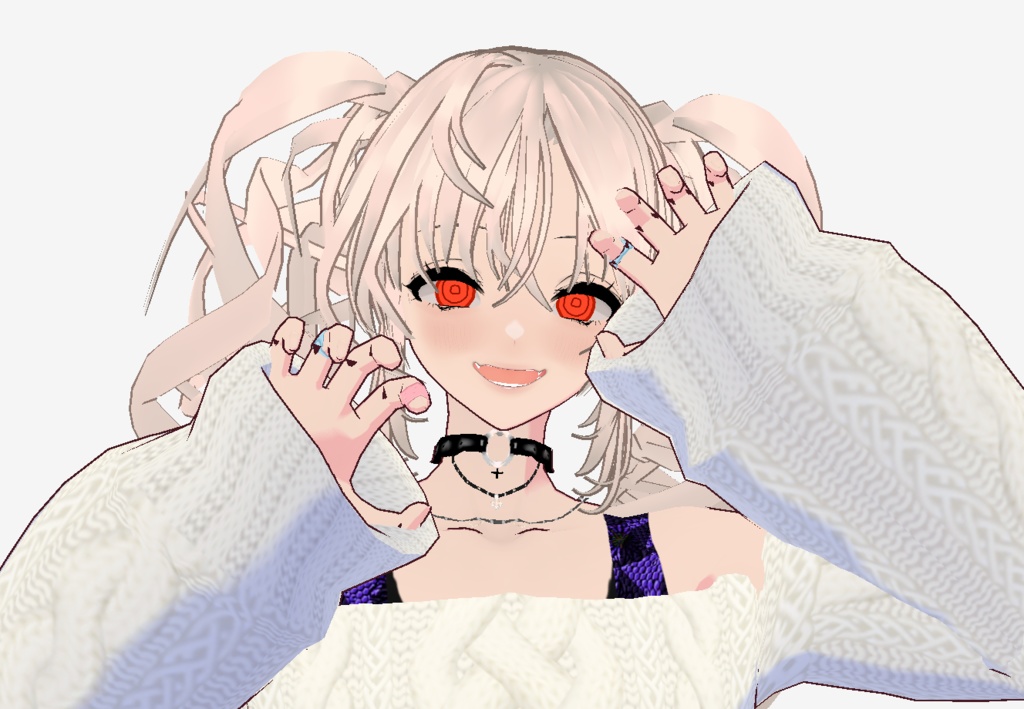 [Vroid]パーマツインテール