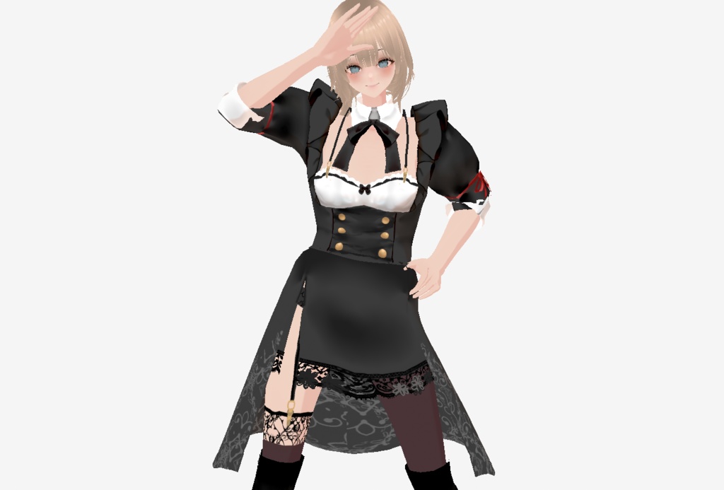 [VRoid]黒いメイド服（Black maid costumes）