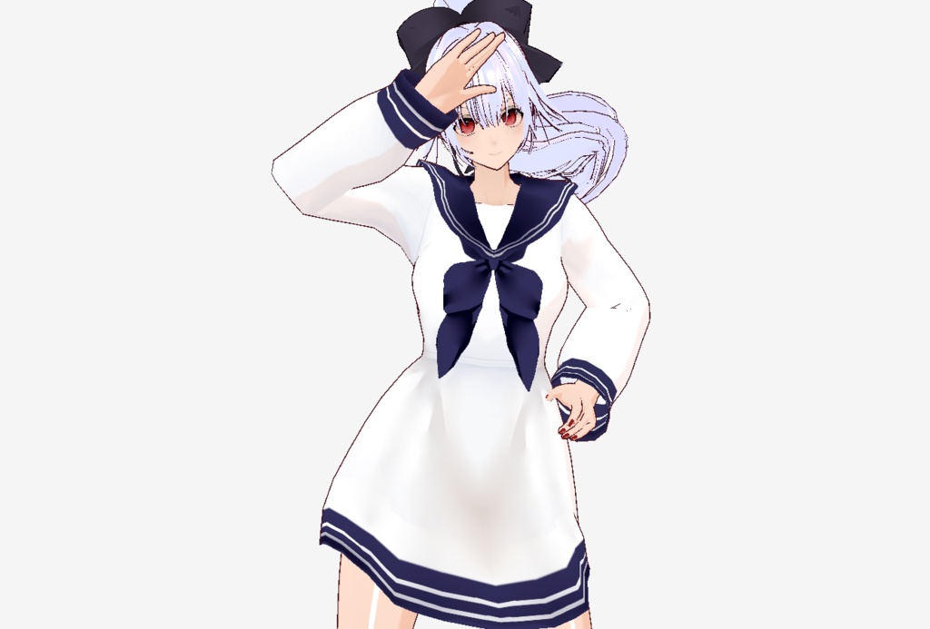 [VRoid]セーラーワンピース＆髪とリボン（Sailor dress & hair and ribbon）
