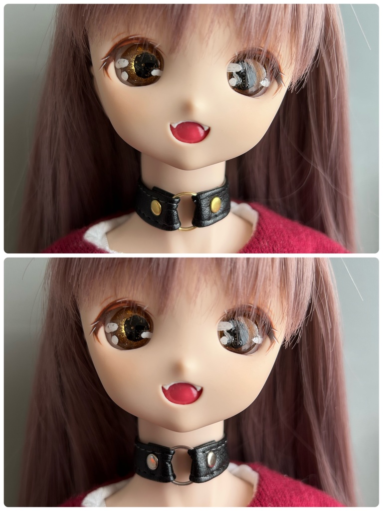 カシメとリングのチョーカー首周り9cm