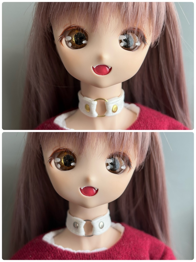 カシメとリングのチョーカー首周り9cm