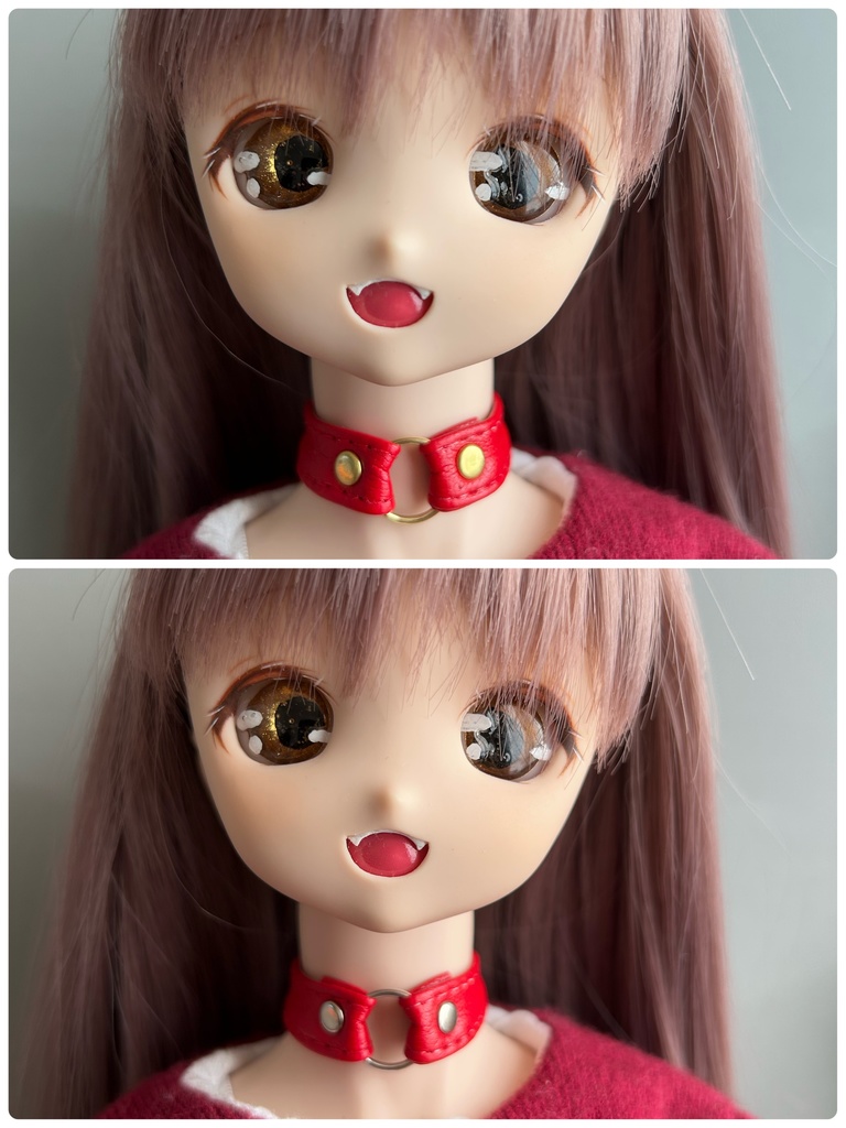 カシメとリングのチョーカー首周り9cm